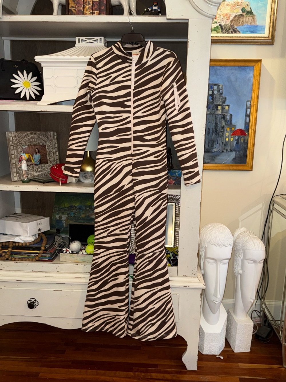 Cynthia Rowley zebra one piece ski suit Medium M - Picture 5 of 10